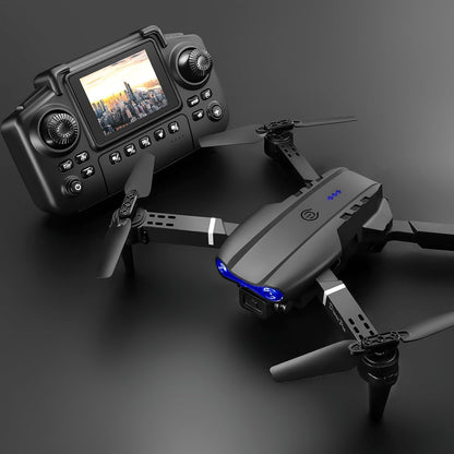 E99Max Drone with Screen Controller, Black Carrying Case, 2Batteries