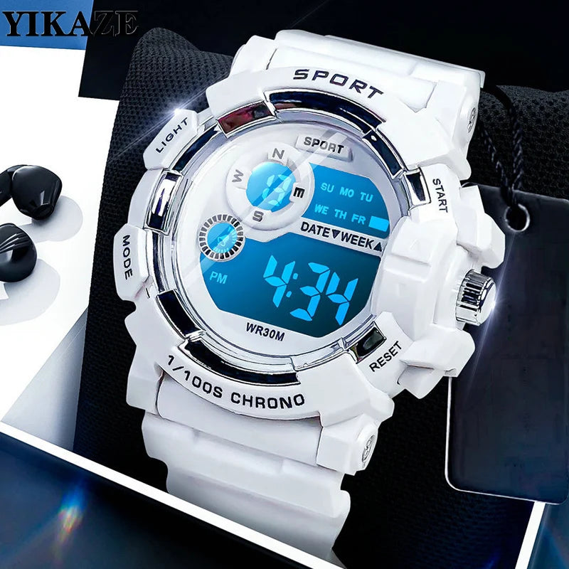 Kids Watches Fashion Luminous Waterproof Alarm Clock Watches Boys and Girls Student Smart Electronic Watch Gift