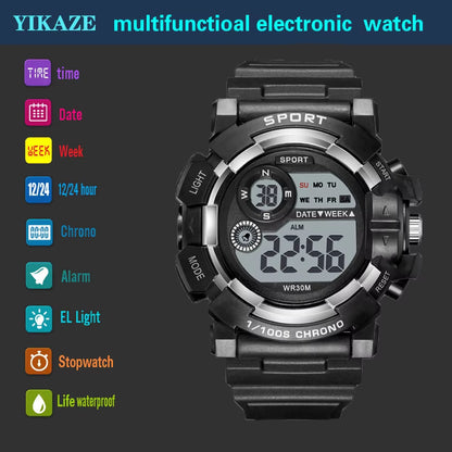 Kids Watches Fashion Luminous Waterproof Alarm Clock Watches Boys and Girls Student Smart Electronic Watch Gift
