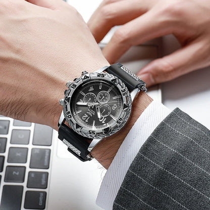 Fashion Sports Style Silicone Men'S Watch Casual Wrist Watch
