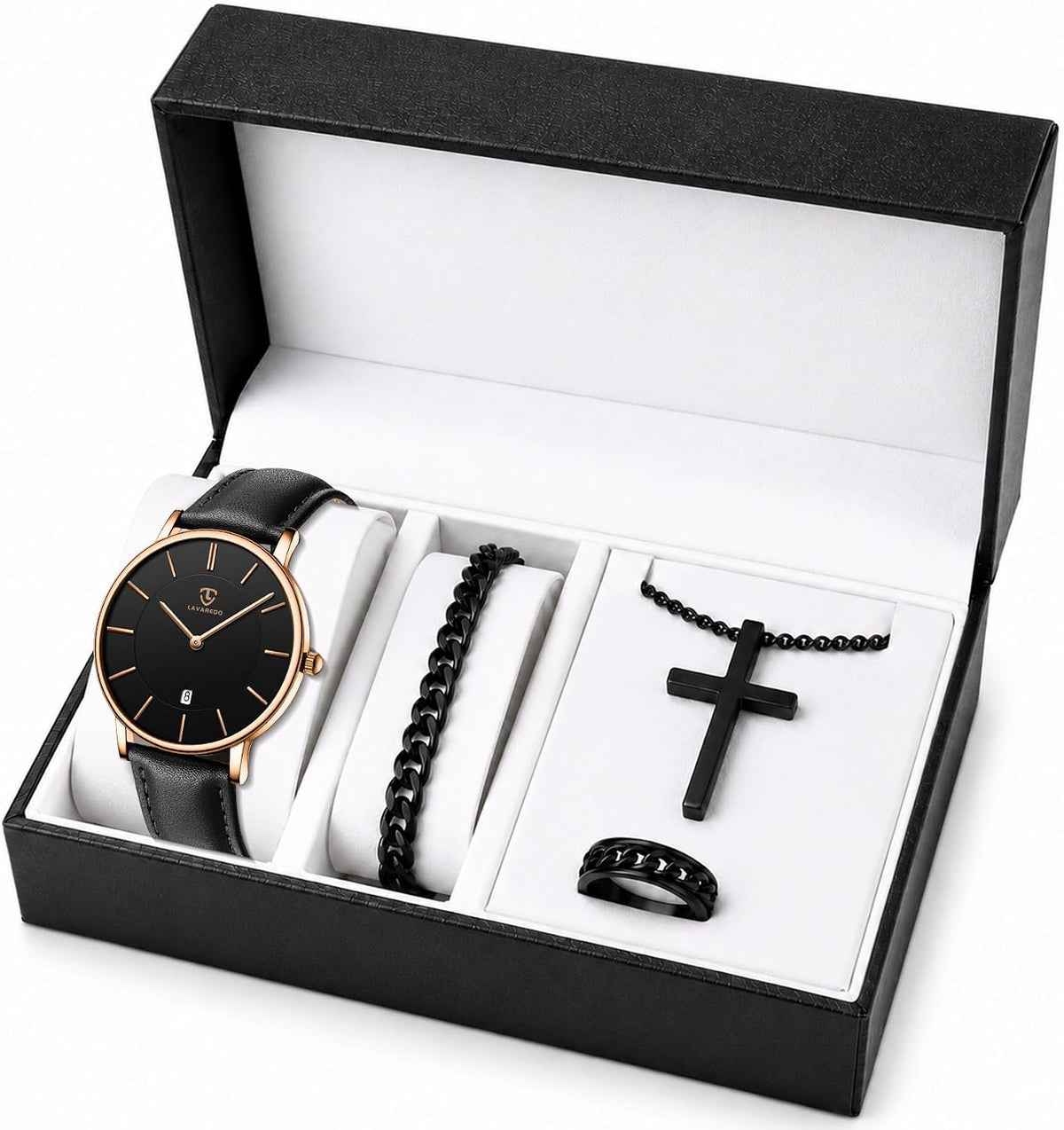 Watch, Mens Watch, Minimalist Fashion Simple Wrist Watch Analog Date with Leather Strap