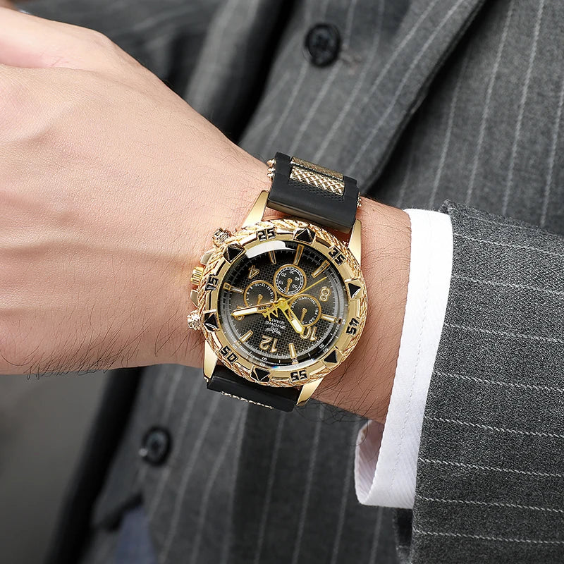 Fashion Sports Style Silicone Men'S Watch Casual Wrist Watch