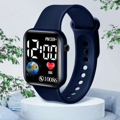 YIKAZE Cartoon LED Digital Kids Watch Fashion Sports Electronic Watch for 3-5 Years Old Boys and Girls Silicone Gift Watch