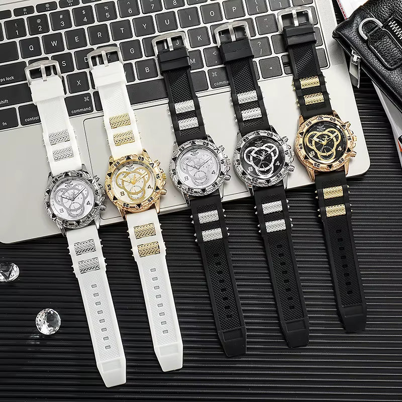 Men’S Watch Fashion Silicone Band Analog Quartz Wrist Watch Man Sports Watches