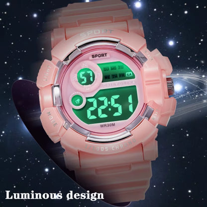 Kids Watches Fashion Luminous Waterproof Alarm Clock Watches Boys and Girls Student Smart Electronic Watch Gift