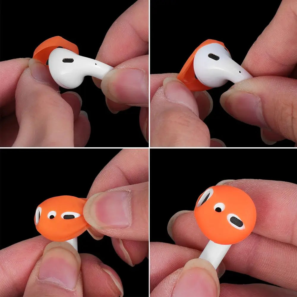 1 Pairs Silicone Antislip Earphone Earbuds Tips Ultra Thin Cover for Airpods Apple Earpods