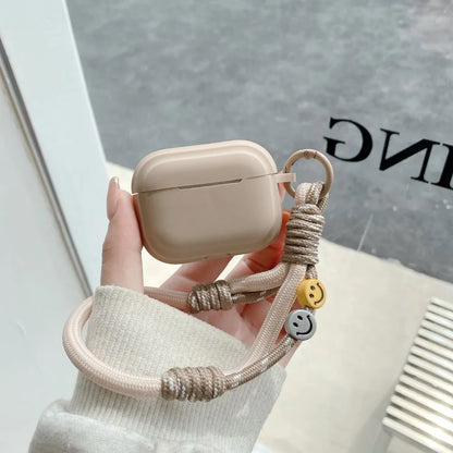 Case for Airpods 4 3 2 1 Pro2 Generation Cover Cute with Strap Earpods Soft Silicone Headphone Coque for Airpods Pro 2 2Nd Funda